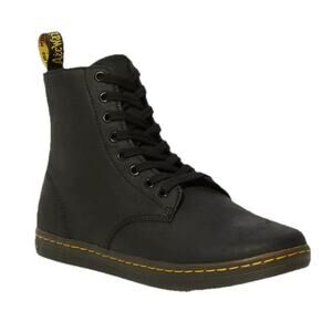 DR MARTEN’S Tobias Casual “Black Greasy” Leather Combat Boots Men’s Size 11